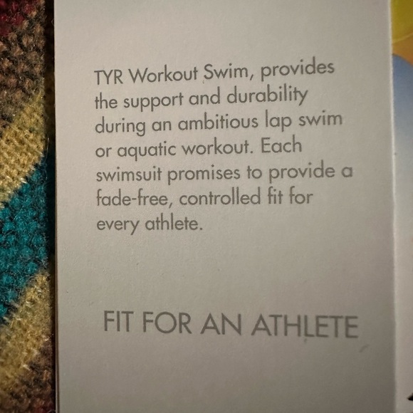 NWT TYR Control Fit Lap Suit, Blue, Lavender, Black One-Piece Swimsuit, Size 16 - Picture 8 of 9